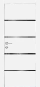Межкомнатная дверь PX-17  AL кромка с 4-х ст. Белый матовый