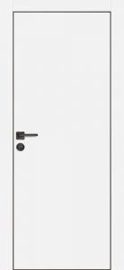 Межкомнатная дверь PX-1 черная кромка с 4-х ст. Белый матовый