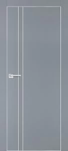 Межкомнатная дверь PX-20  AL кромка с 4-х ст. Серый матовый