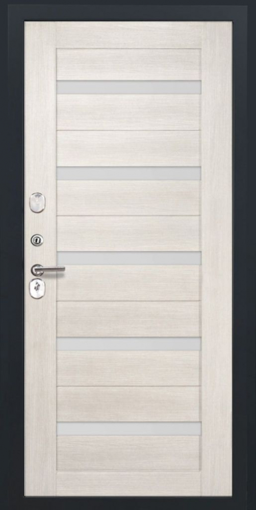 Входная дверь ДвериПРО Модель L-48 СБ-1 (ст. белое, 16мм, беленый дуб) DPRO198293 внутренняя сторона