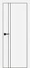Межкомнатная дверь PX-20  черная кромка с 4-х ст. Белый матовый