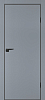 Межкомнатная дверь P-1 кромка ABS черная c 4-х ст. Серый матовый